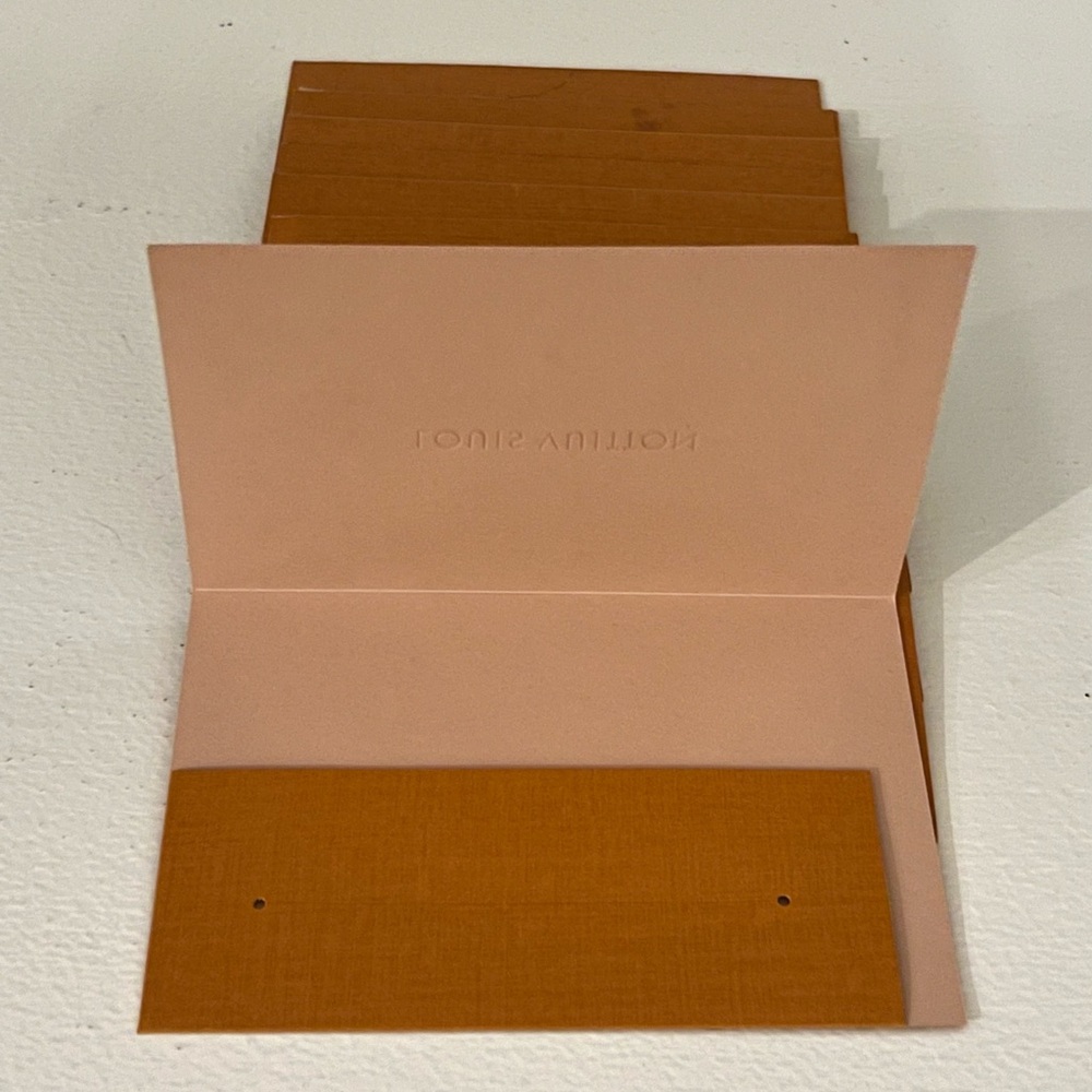 Louis Vuitton Authentic Orange Envelope Card / Receipt Holders Lot of 10 - Picture 7 of 8